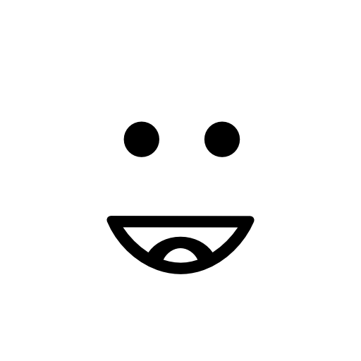 Happy smiling emoticon square face