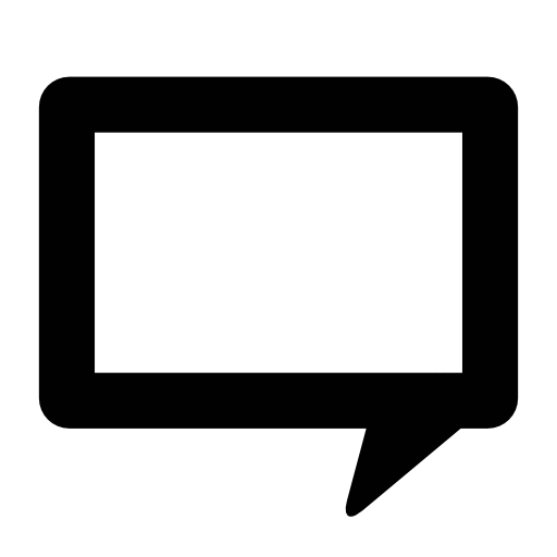 Rectangular speech bubble of chat