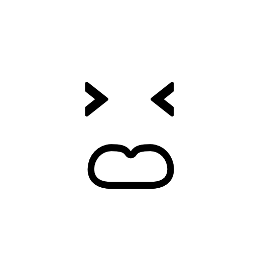 Disgusted emoticon square face