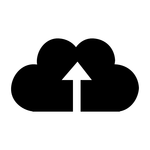 Upload to the cloud interface symbol