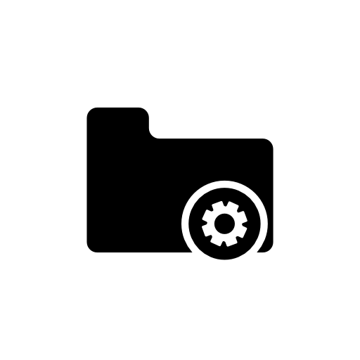 Folder data settings interface symbol