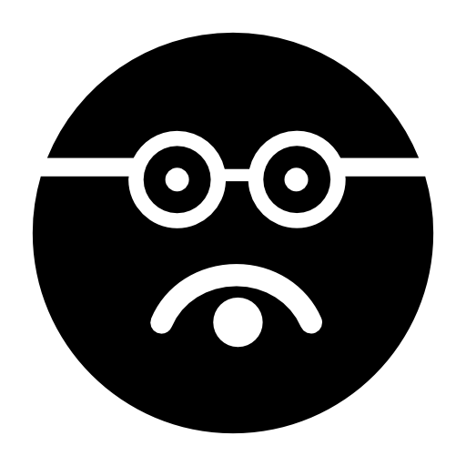 Intellectual emoticon square face