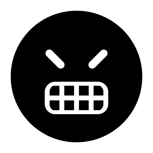 Angry emoticon square face