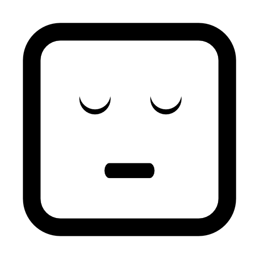 Resting emoticon square face