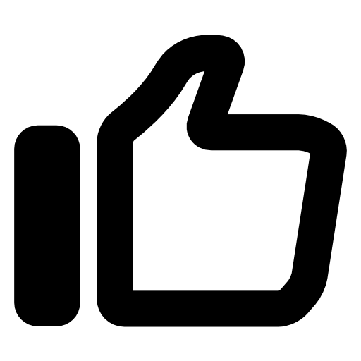 Thumb up gross line symbol