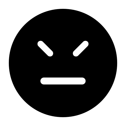 Emoticons face with straight mouth line and closed eyes