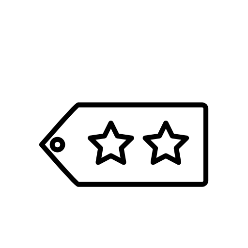 Stars label outline symbol in a circle