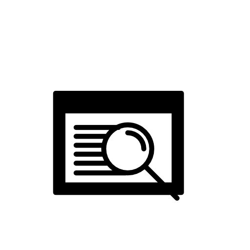 Browser search symbol in a circle