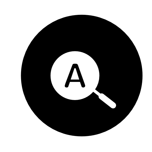 Search text symbol in a circle