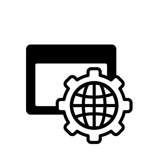 World browser settings symbol