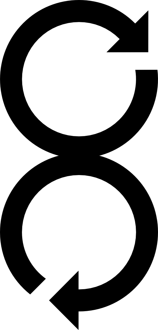 Two circular arrows