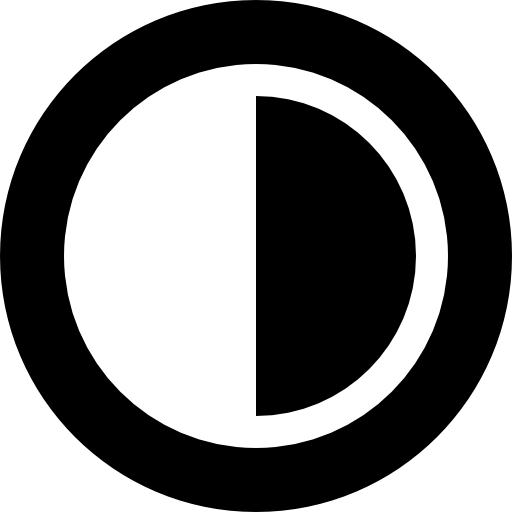 Contrast circular interface button