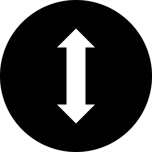 Arrow in a circle. vertical move