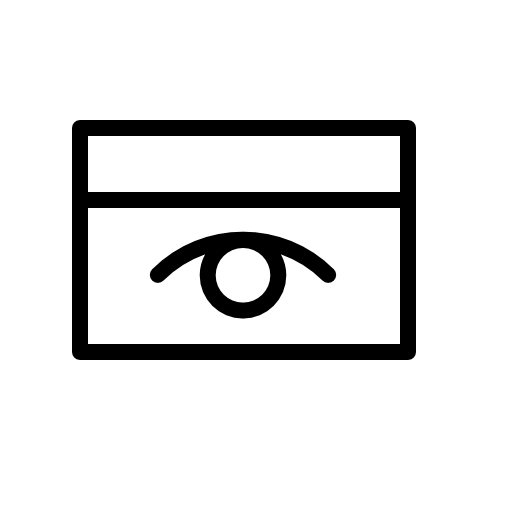 Eye outline on screen