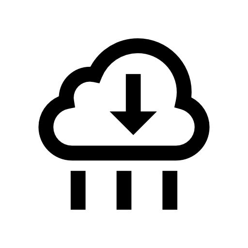 Cloud and down arrow