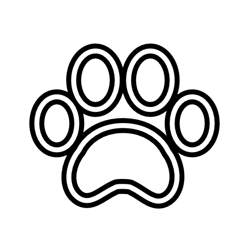 Paw print outline