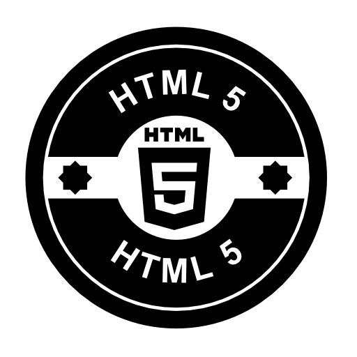 HTML 5 retro circular badge