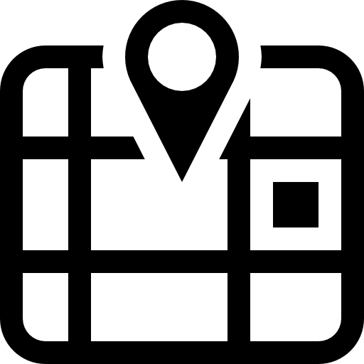 Map grid with placeholder interface symbol