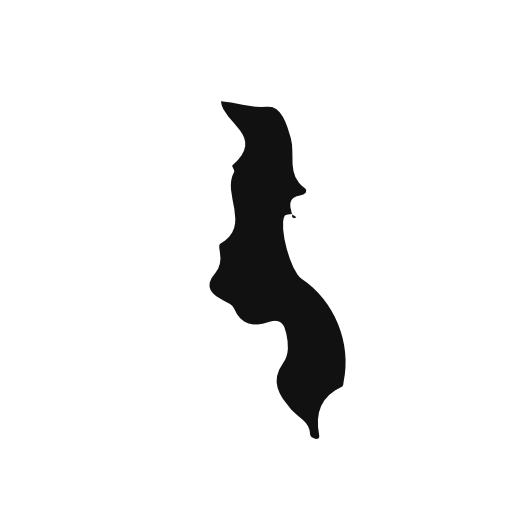 Malawi country map black shape