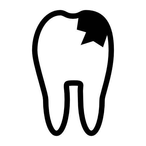 Tooth outline with caries