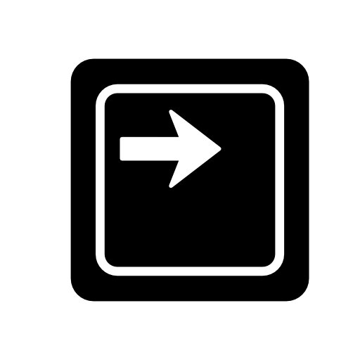 Keyboard key pointing to right