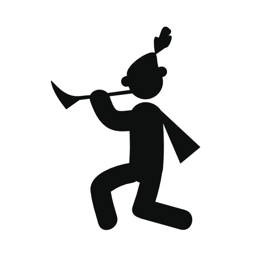 Romantic flautist side silhouette