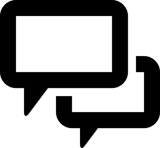 Two dialogue boxes symbol