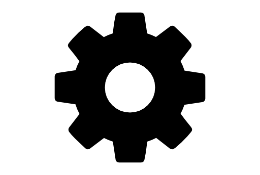 Cog wheel silhouette