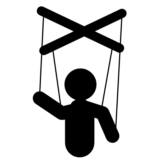 Marionette puppet silhouette