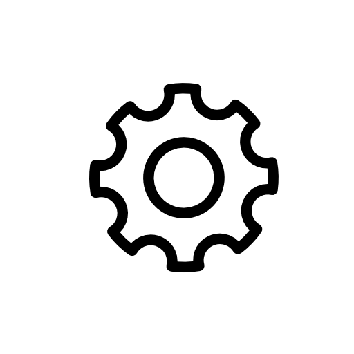 White cogwheel