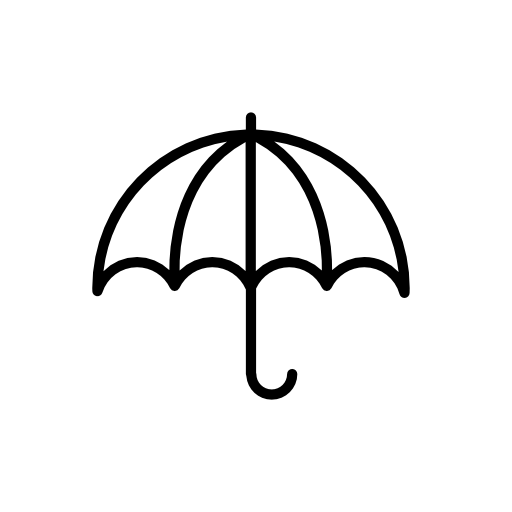 Open umbrella outline