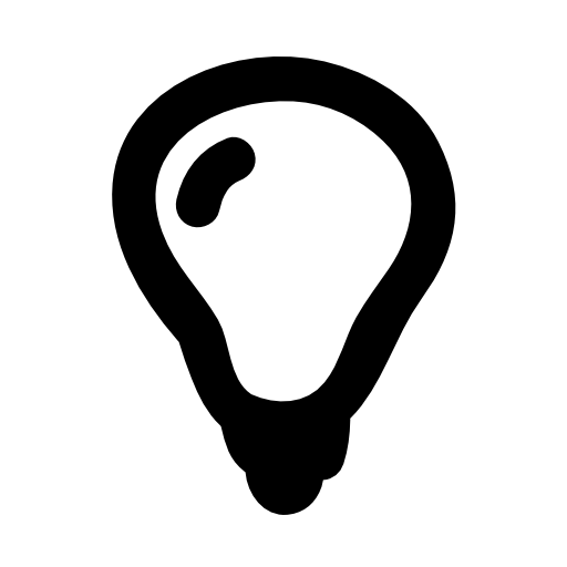 Light bulb thick black outline