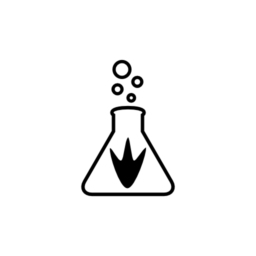 Webbed foot symbol on flask