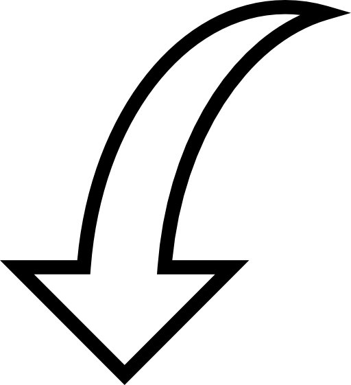 Arrow down outline