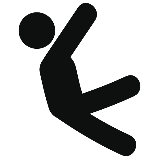 Falling man silhouette