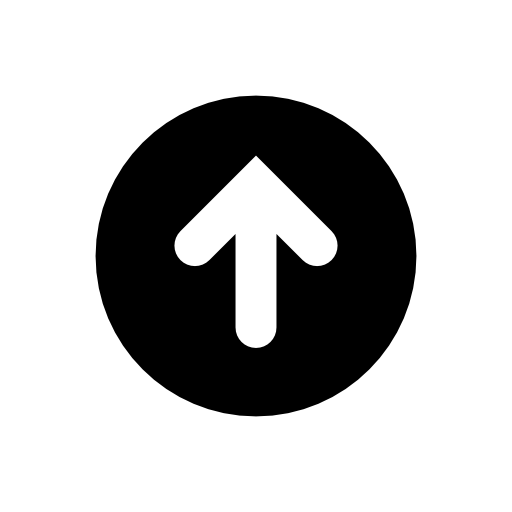 White arrow up inside a circle