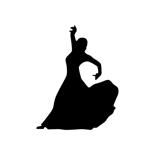 Female flamenco dancer silhouette