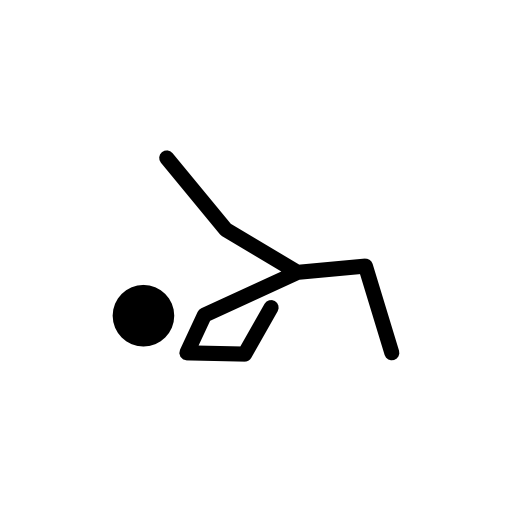 Gymnast stick man variant stretching legs