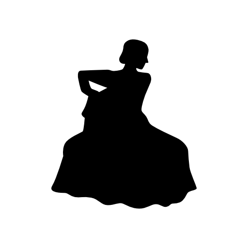 Flamenco female dancer silhouette