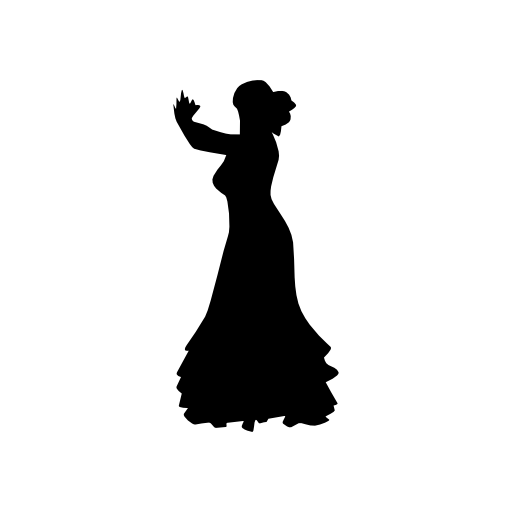 Flamenco female dancer silhouette