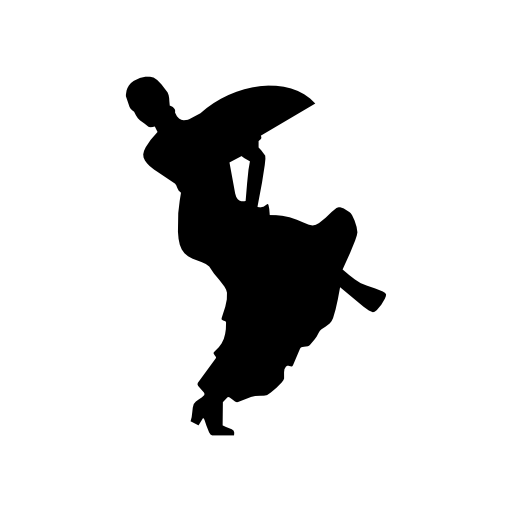 Flamenco woman dancer silhouette