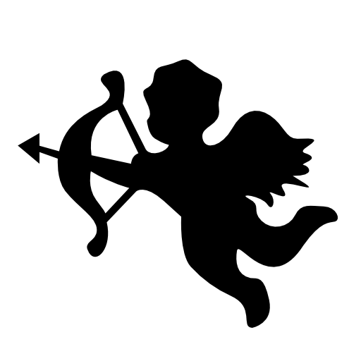 Cupid angel silhouette