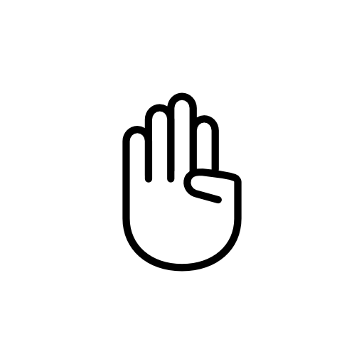 Hand palm outline