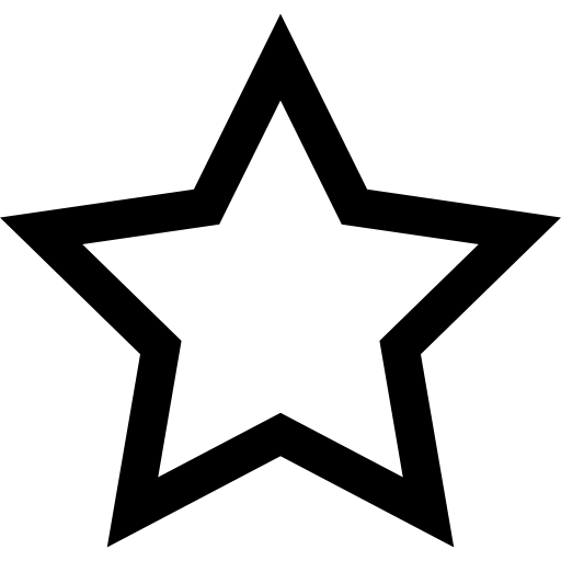 Five pointed star outline