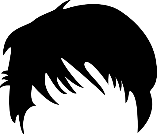 Short black hair shape