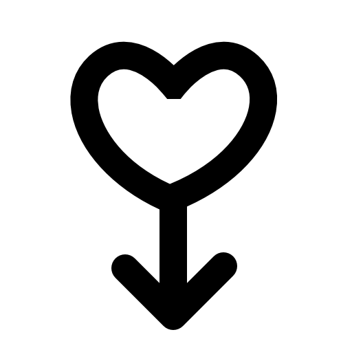 Heart with down arrow