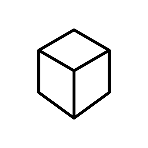 Outline of a cube