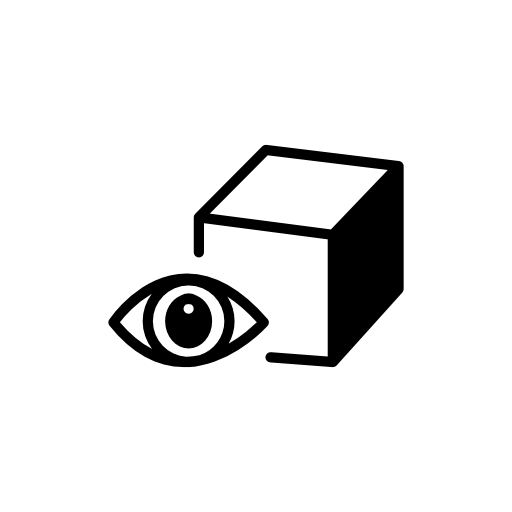 Eye and a cube