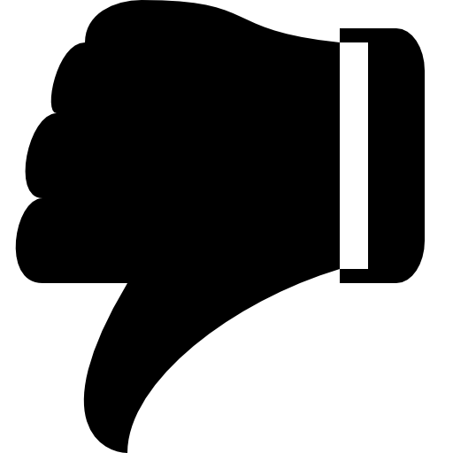 Thumbs down symbol