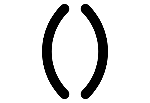 Parentheses grouping symbol